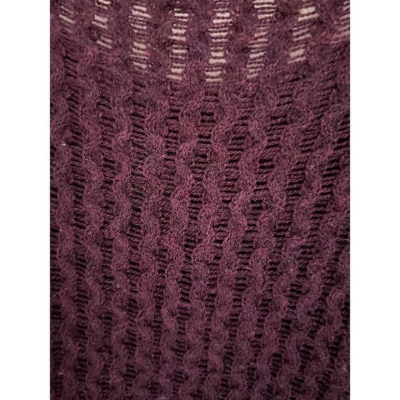 VINCE Cable Knitted Tunic Boatneck Sweater Purple Oversized Pullover Size XSmall - Picture 7 of 10
